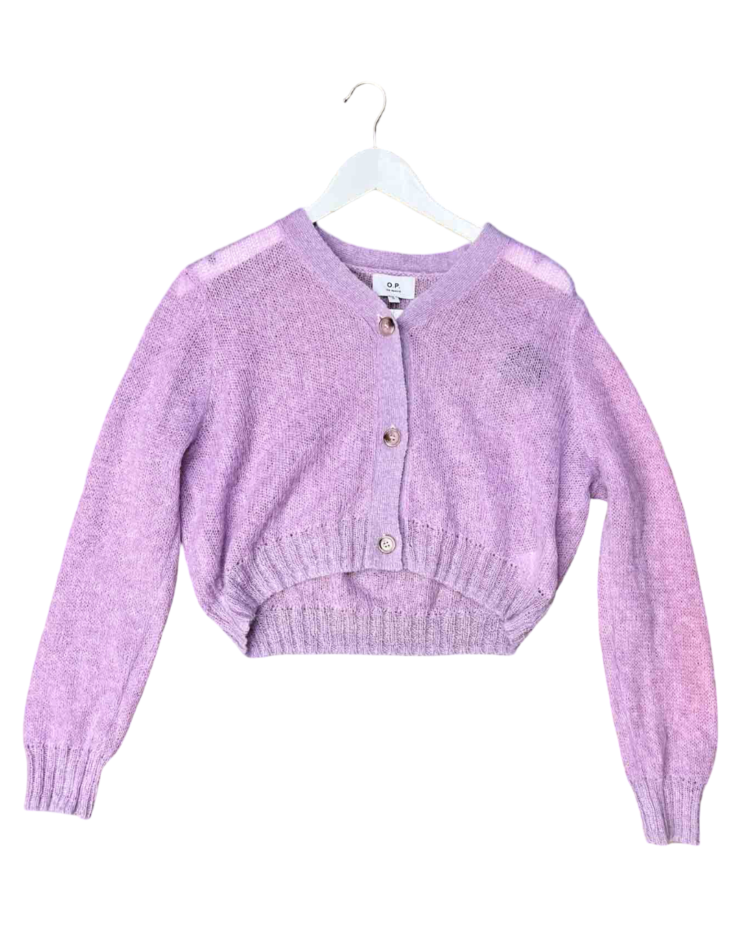 Size S | On Parks Purple Alpaca Blend Cropped Cardigan