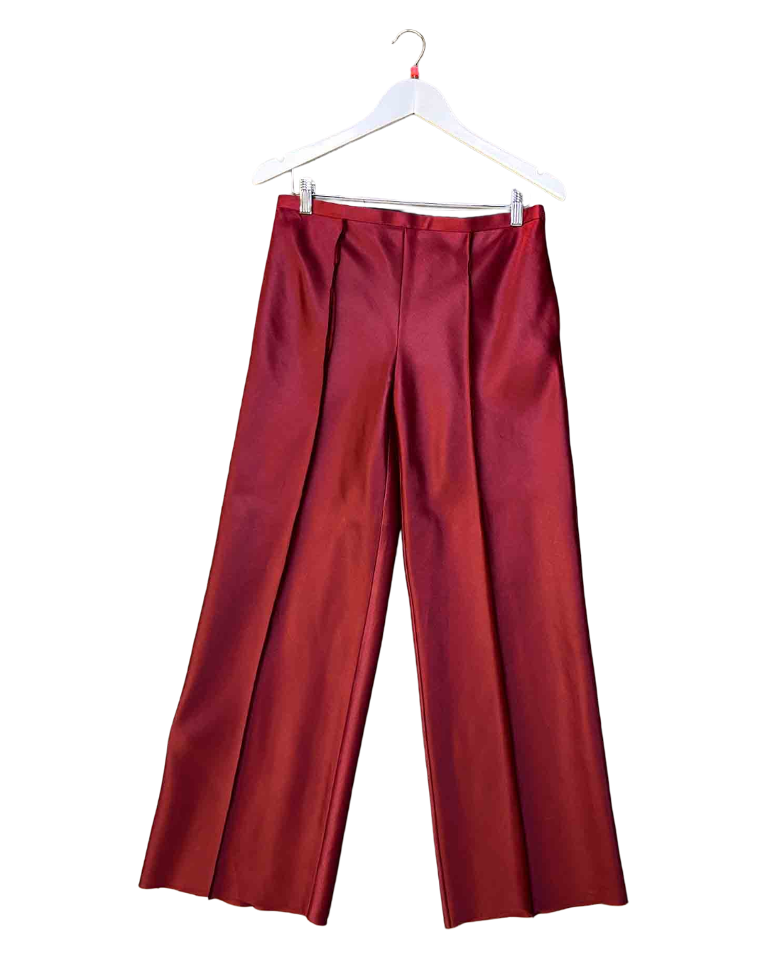 Size S | The Row Burgundy Satin Pants