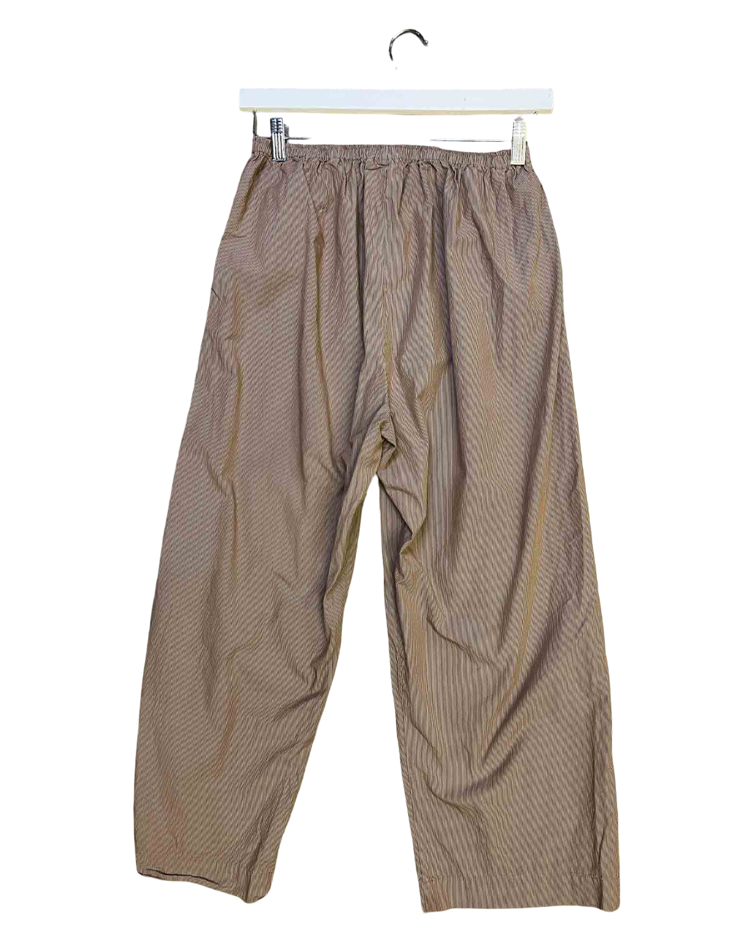 Size M | Deiji Studios Brown Organic Cotton Striped Pants