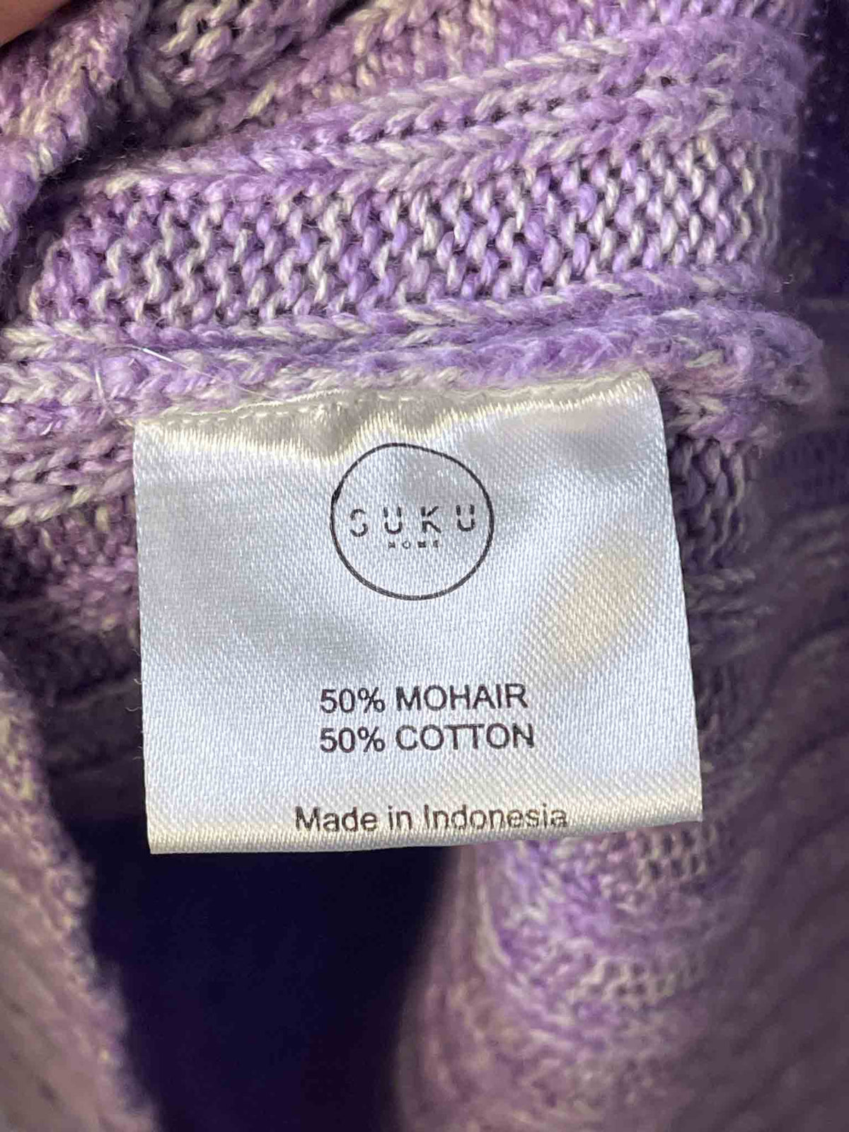 Size XS | Suku Ribbed Lilac Mohair Blend Jumper
