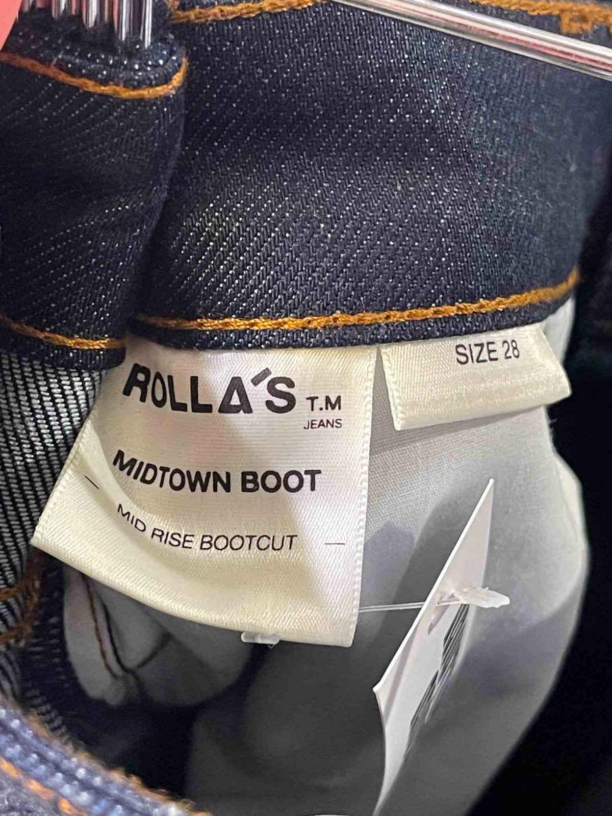 Size 28" | Rollas Midtown Bootcut Dark Indigo Jeans With Tags