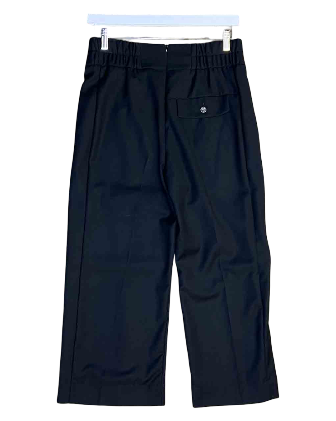 Size 2 (M) | MM Sohn Black Merino Wool Cropped Pants