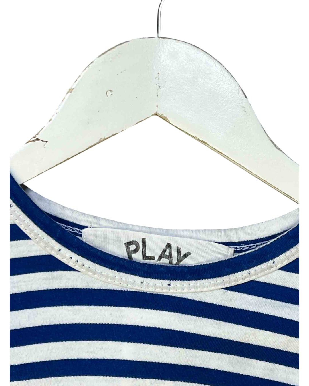 Size S | Comme Des Garcons Play Blue/White Striped T-shirt