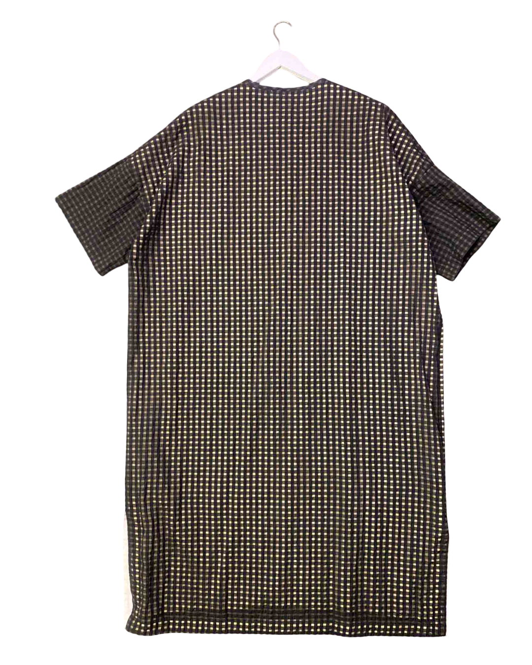 Size S | Alpha60 Black Semi Sheer Gingham Shift Dress