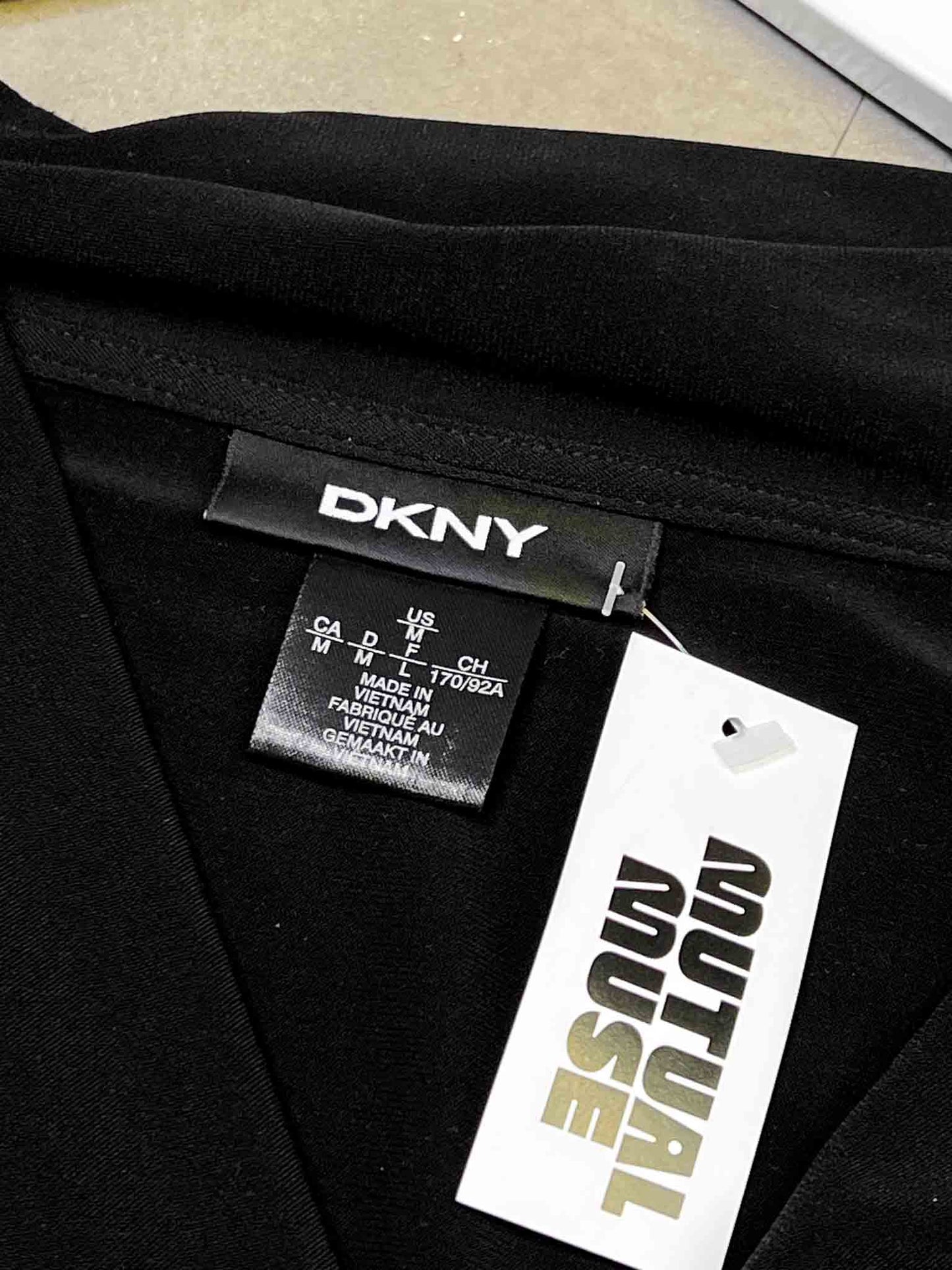 Size L | DKNY Black Wrap Top