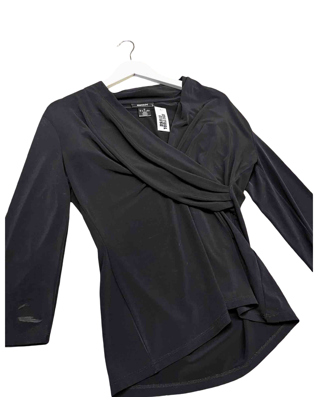 Size L | DKNY Black Wrap Top