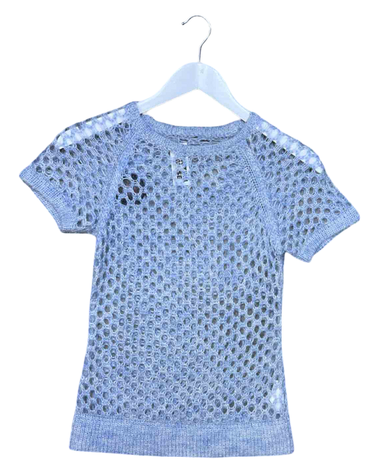 Size S | Antipodium Mohair Blend Knitted Mesh Top