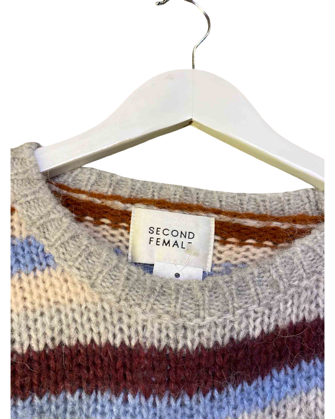Size XL | Second Female Striped Alpaca Blend Jumper