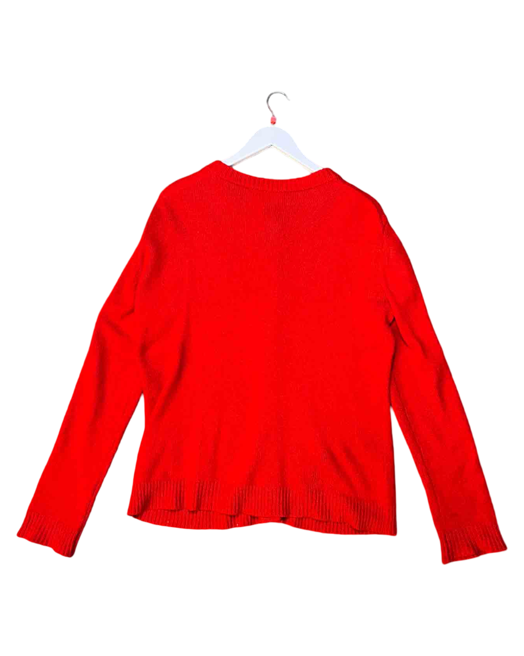 Size 42 (L) | Marni Red Cashmere Longline Cardigan