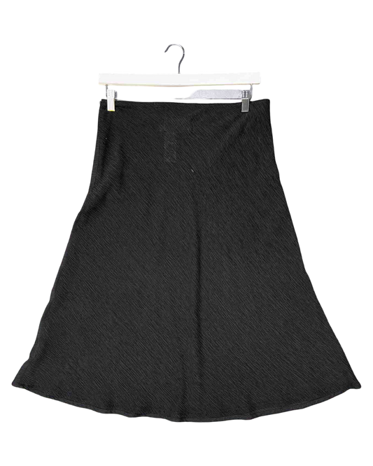 Size 10 (M) | Kuwaii Black Textured Midi Skirt
