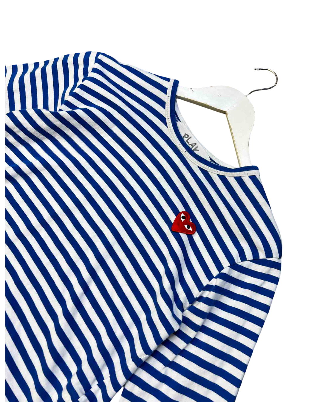 Size S | Comme Des Garcons Play Blue/White Striped T-shirt