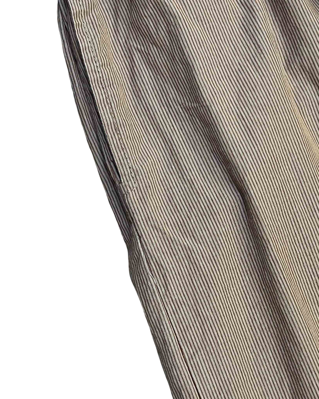 Size M | Deiji Studios Brown Organic Cotton Striped Pants