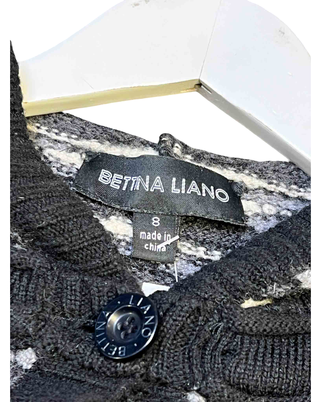 Size 8 (S) | Bettina Liano Textured Wool Hooded Cardigan