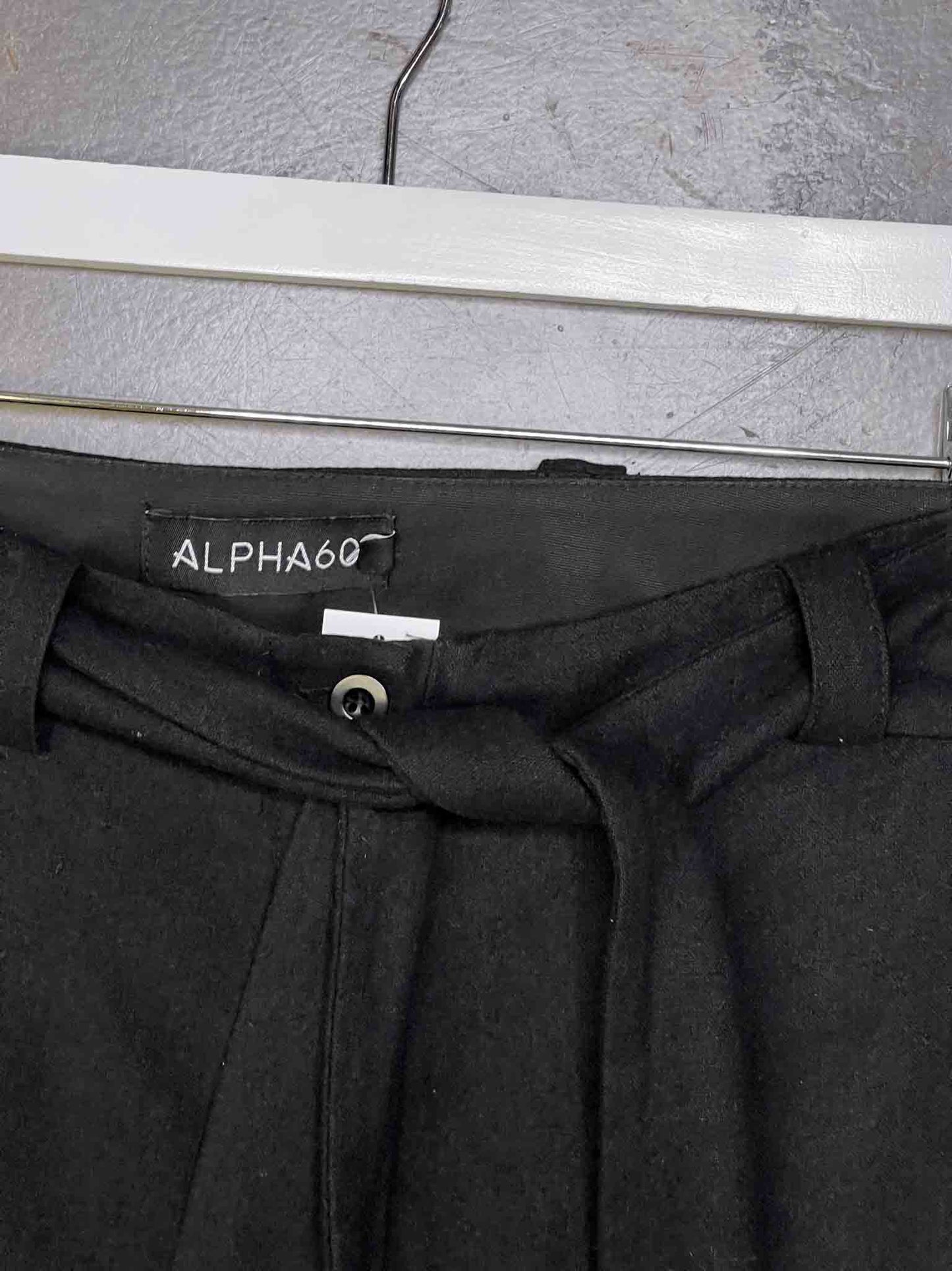 Size S | Alpha60 Black Wool Blend Pants