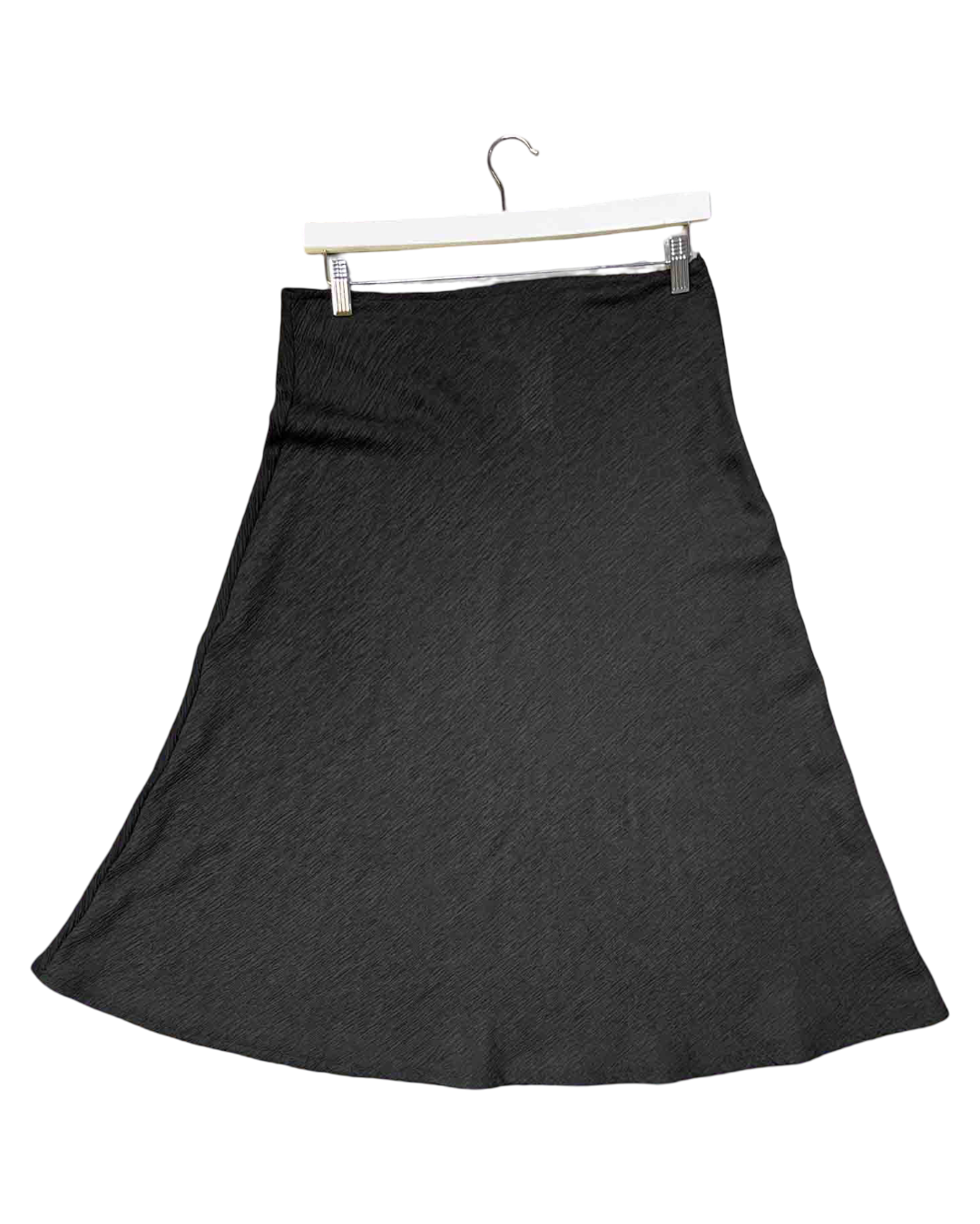 Size 10 (M) | Kuwaii Black Textured Midi Skirt