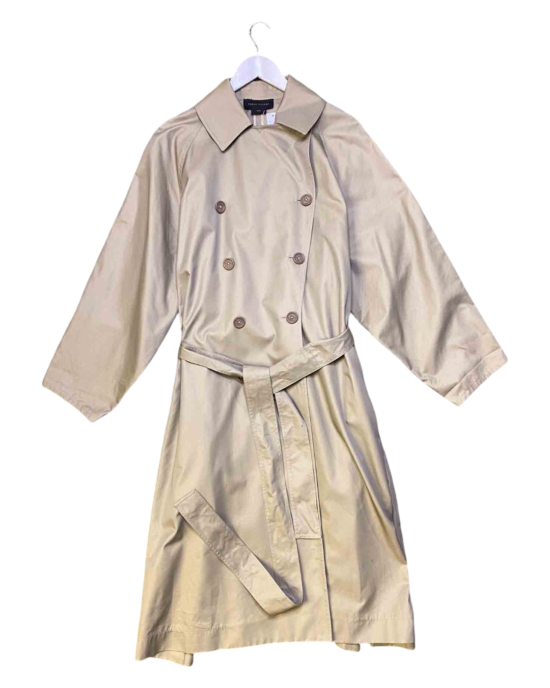 Size L | Karen Walker Beige Double Breasted Trench Coat