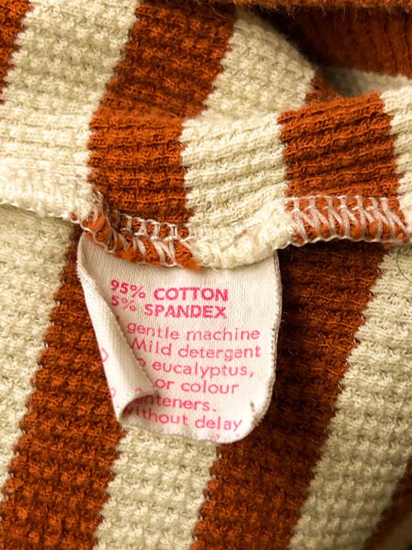 Size 18 (3XL) | Obus Cotton. Rust/Cream Stripy Top