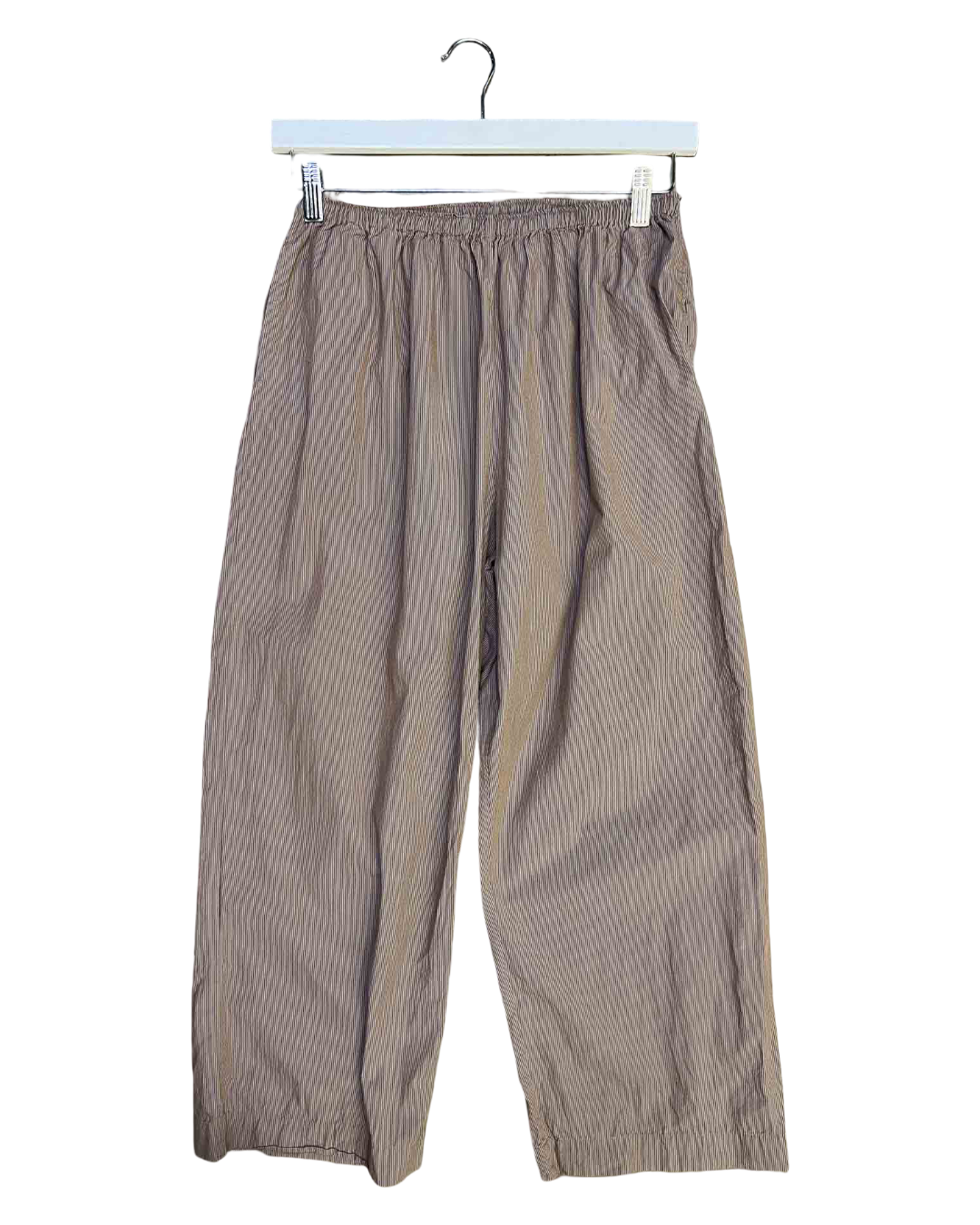 Size M | Deiji Studios Brown Organic Cotton Striped Pants