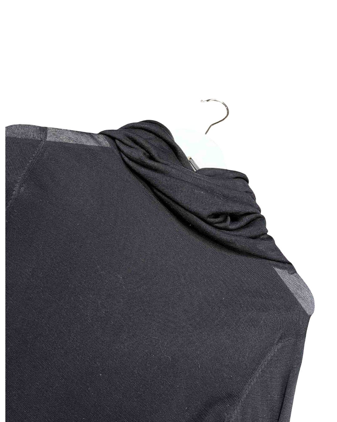 Size S | Wixii Black Silk Exaggerated Sleeve Knit Top