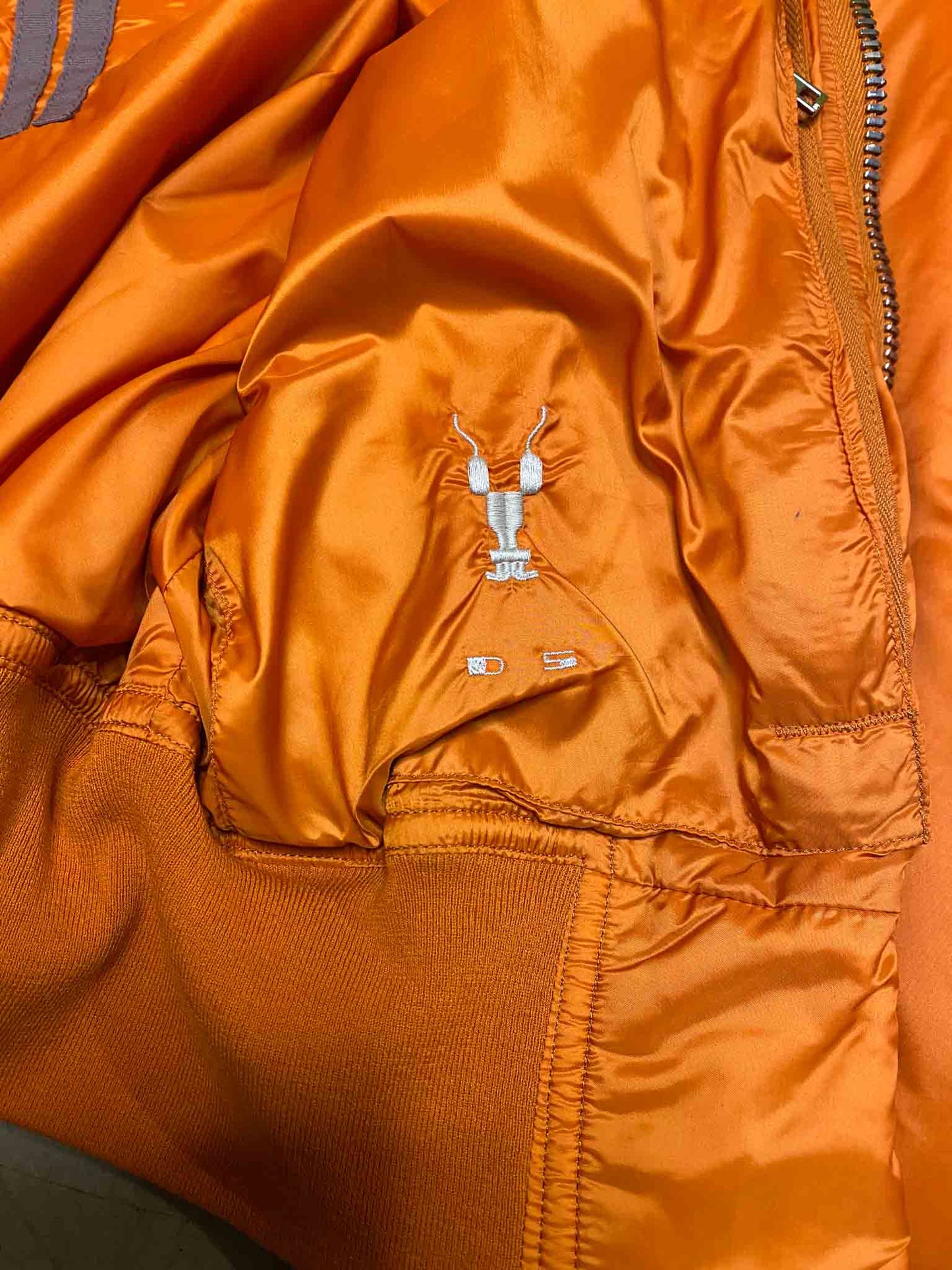 Size S | Rick Owens DRKSDW Orange Cropped Bomber Jacket