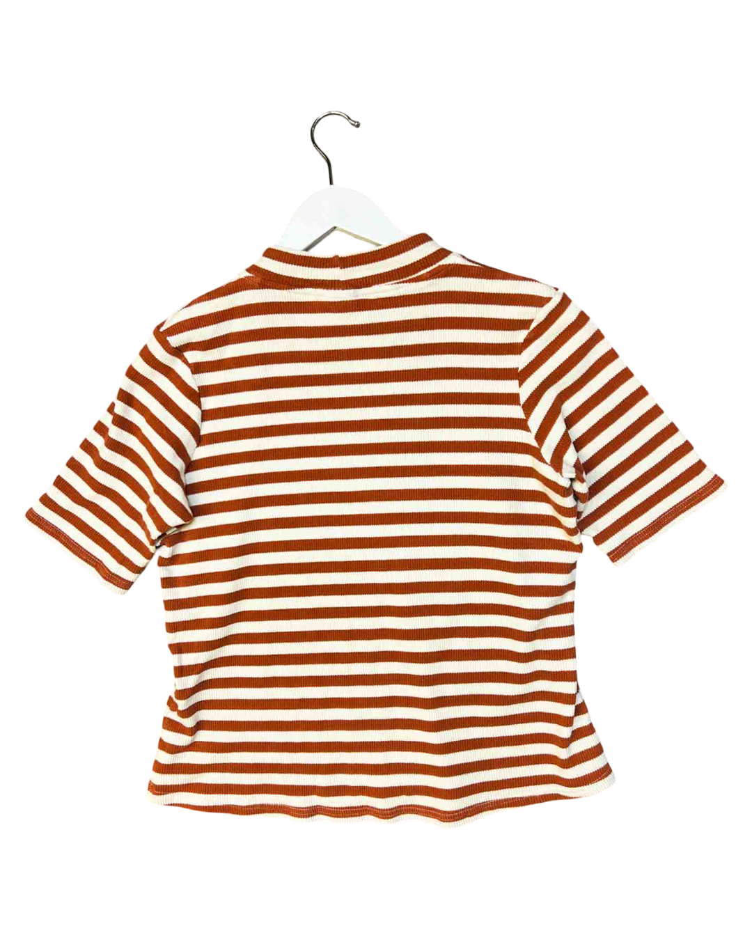 Size 18 (3XL) | Obus Cotton. Rust/Cream Stripy Top