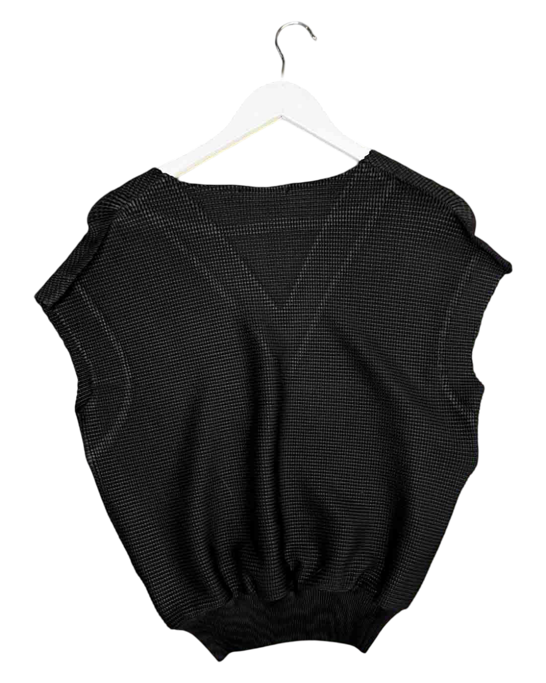 Size S | Alpha60 Black Waffle Textured Top