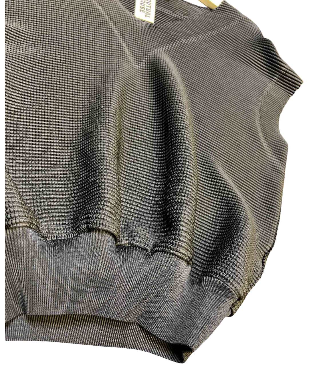 Size S | Alpha60 Black Waffle Textured Top