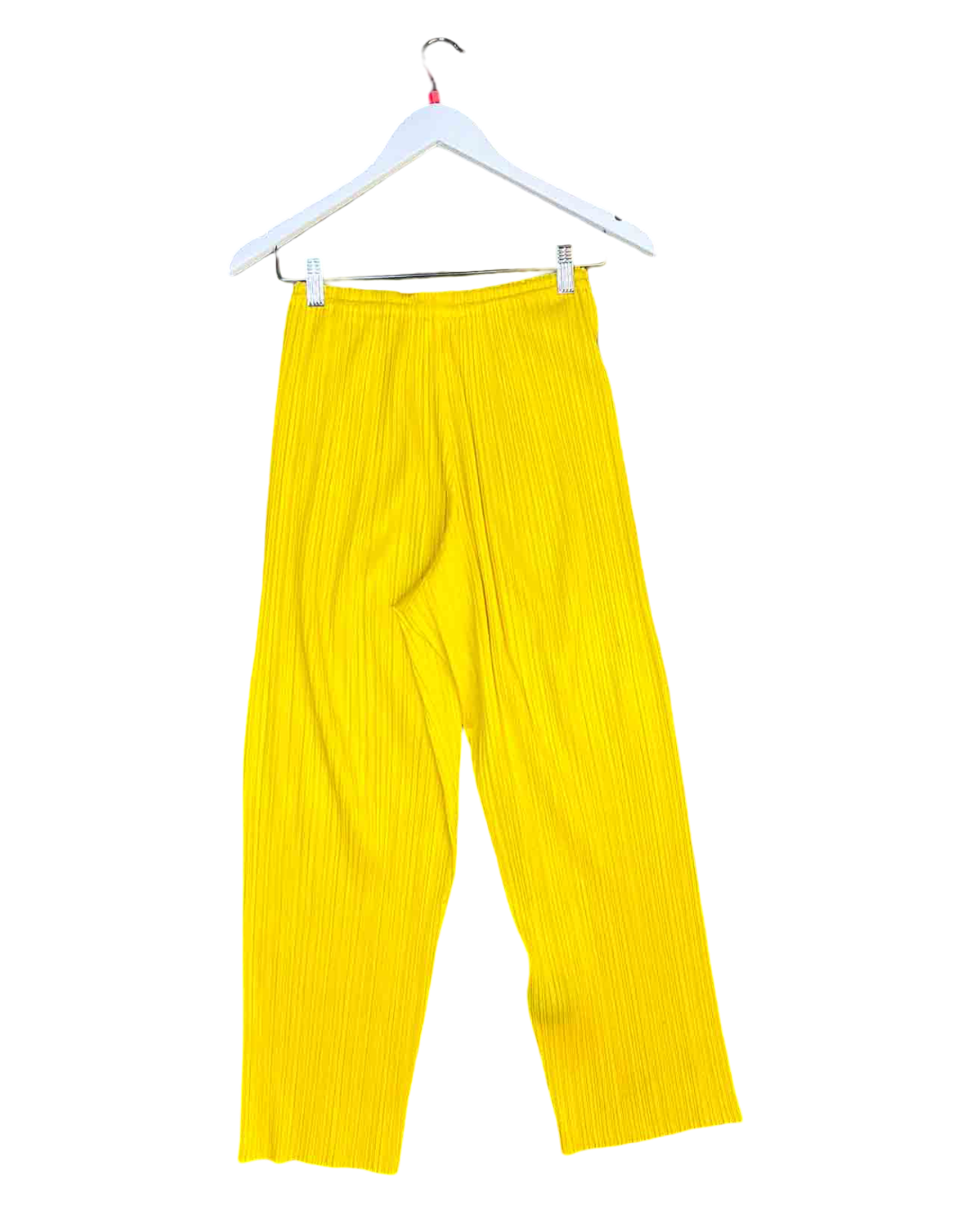 Size 1 (S) | Issey Miyake Pleats Please Yellow Straight-Leg Pants