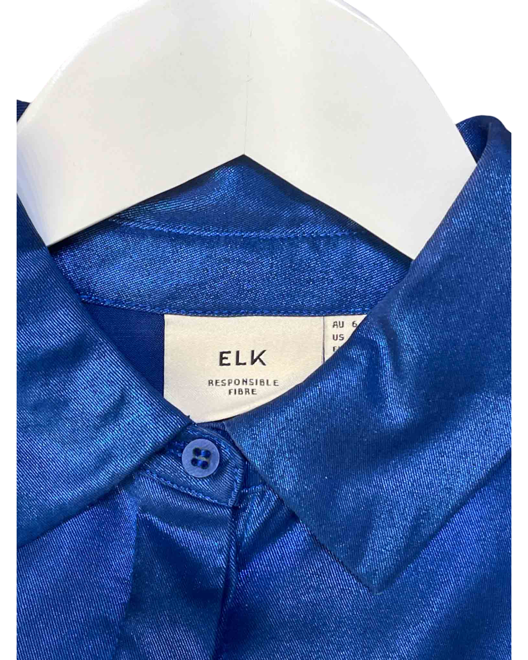 Size XS | Elk Metallic Blue Button Up Shirt