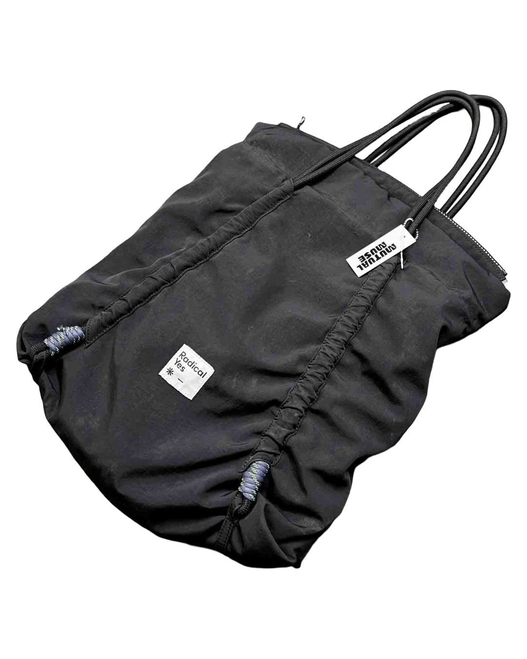 Radical Yes Black Re:Frame Ruched Tote Bag