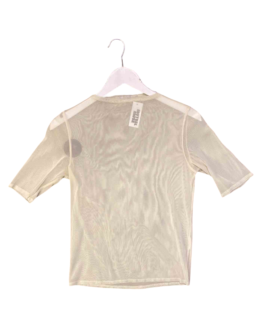 Size M | Kloke Beige Sheer Mesh Top