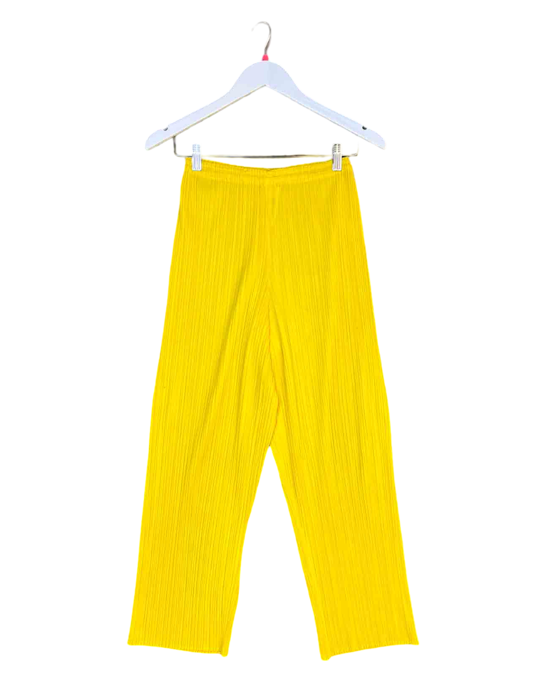 Size 1 (S) | Issey Miyake Pleats Please Yellow Straight-Leg Pants