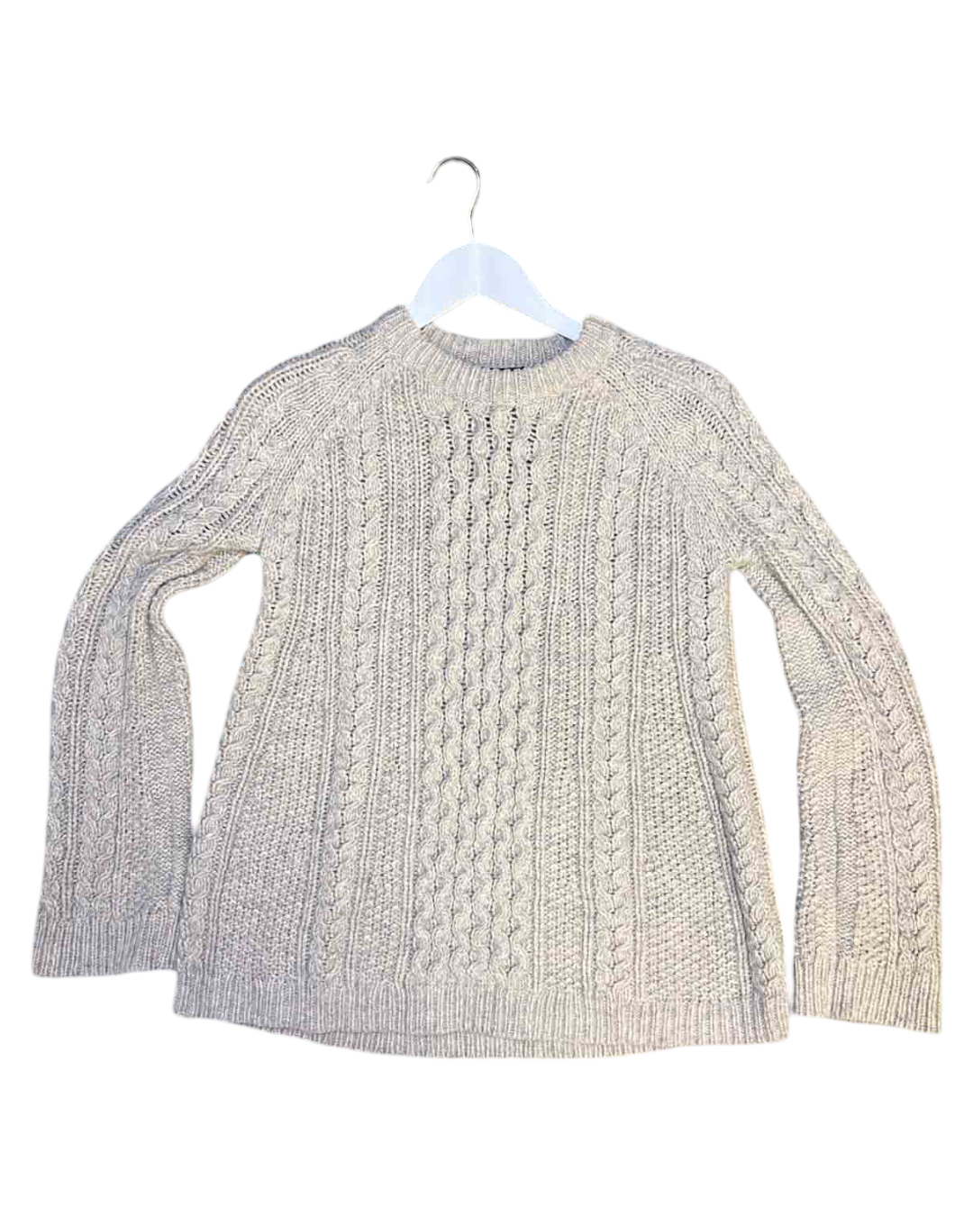 Size P (S) | Theory Grey Wool Cable Knit Jumper