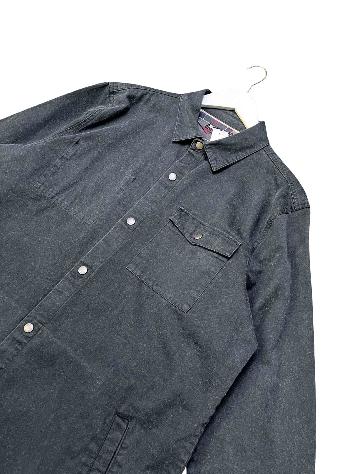 Size XXL | Barbour Speckled Midnight Cotton Outer Shirt