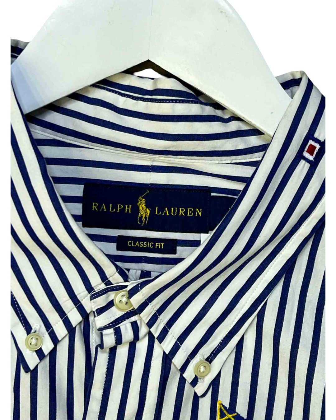 Size XXL | Ralph Lauren Blue and White Nautical Flags Shirt