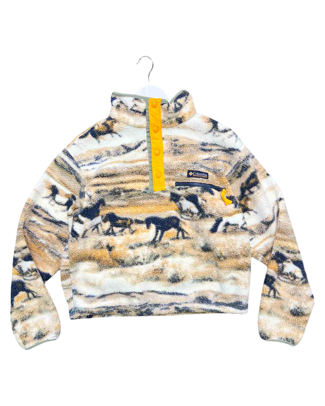 Size S | Columbia Helvetia II Printed Cropped Half Snap Fleece