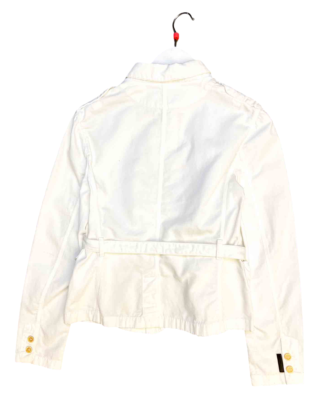 Size 46 (S) | Prada Bianco Cotton Fitted Jacket NWT