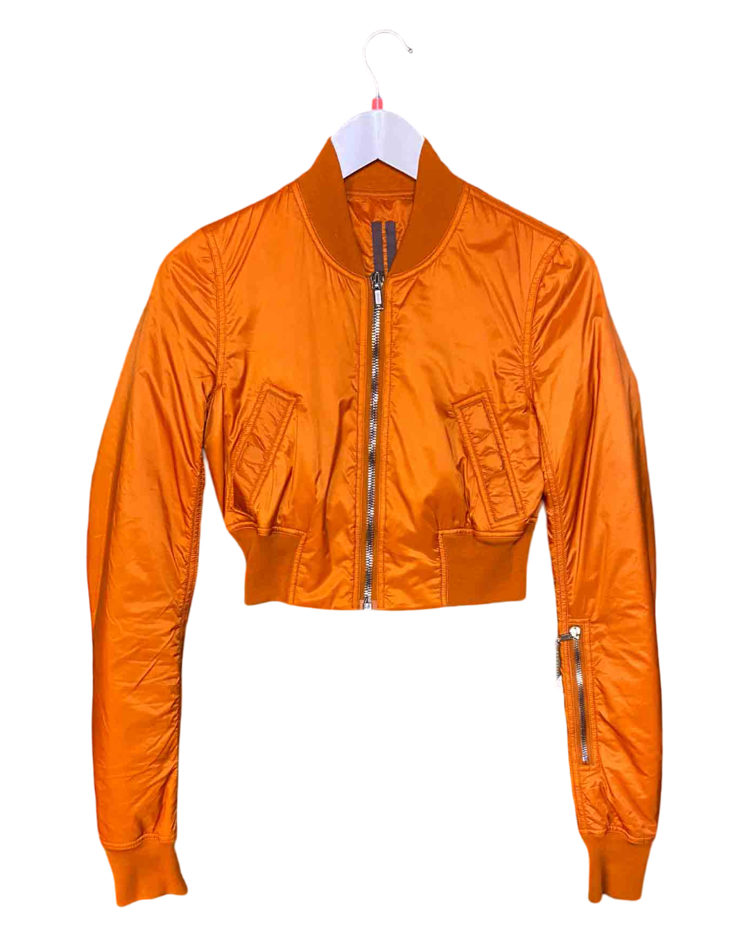 Size S | Rick Owens DRKSDW Orange Cropped Bomber Jacket