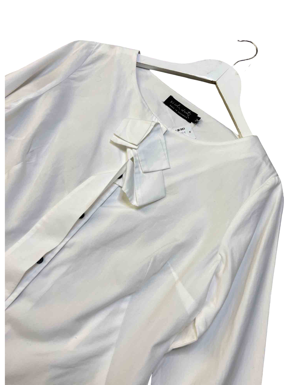 Size 3 L) | Nicola Waite White Cotton Tassel Shirt