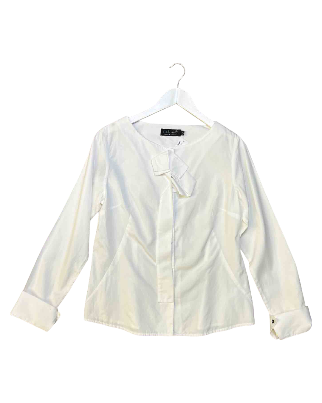 Size 3 L) | Nicola Waite White Cotton Tassel Shirt