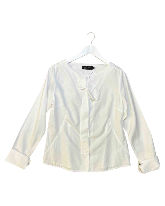 Size 3 L) | Nicola Waite White Cotton Tassel Shirt