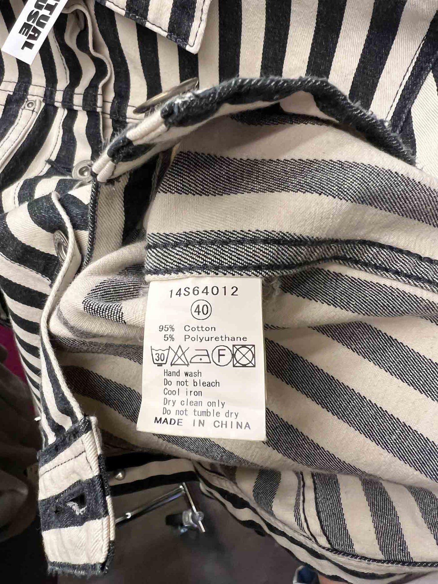 Size XS | Le Ciel Bleu Black and White Striped Jacket