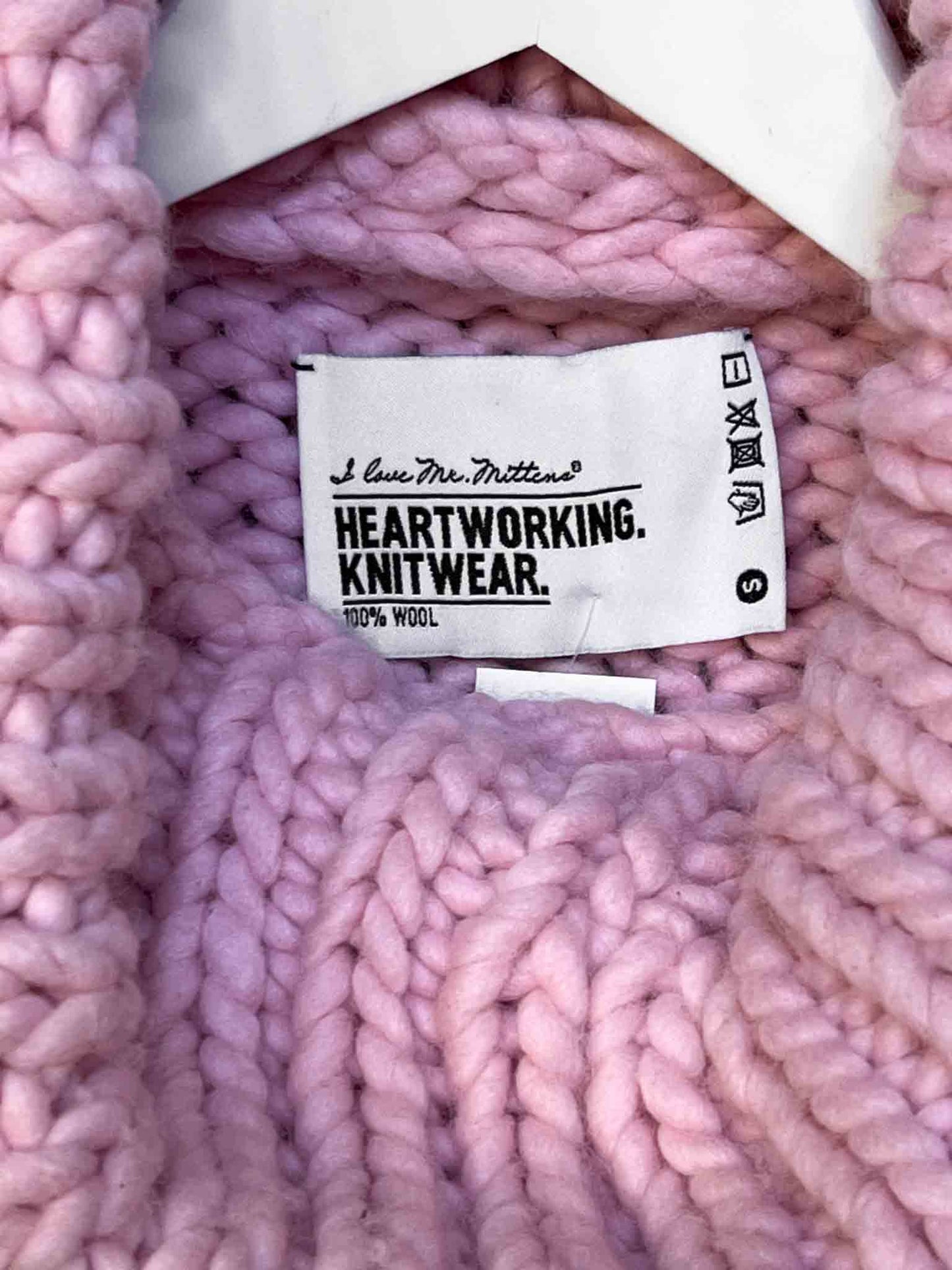 Size S | I Love Mr. Mittens Oversized Cable KnitJumper