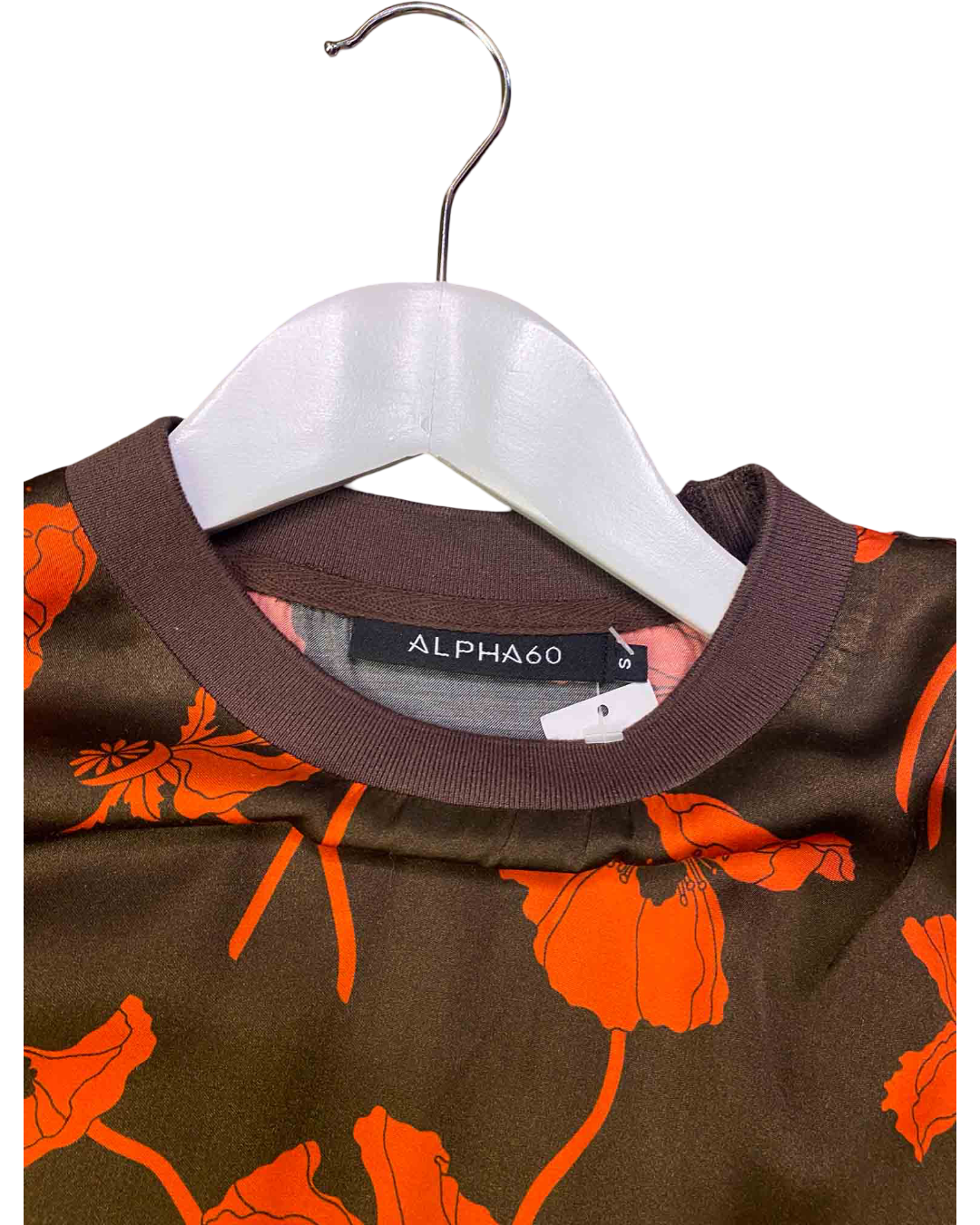 Size S | Alpha60 Brown Fragile Blooms Top