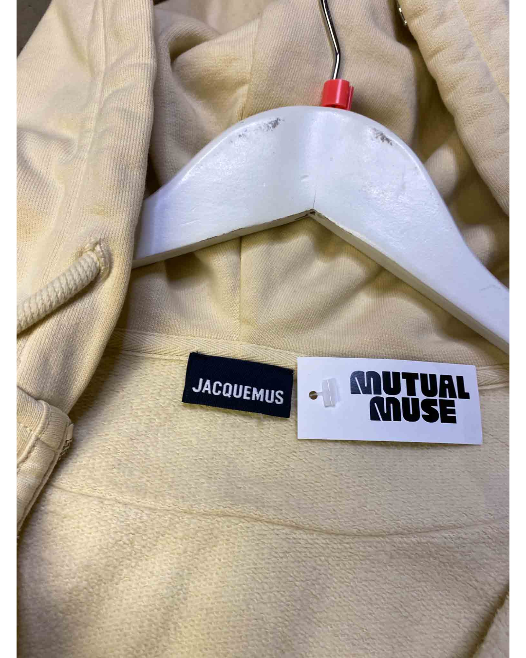Size S | Jacquemus Cream Le Sweater Camargue Zippé Hoodie