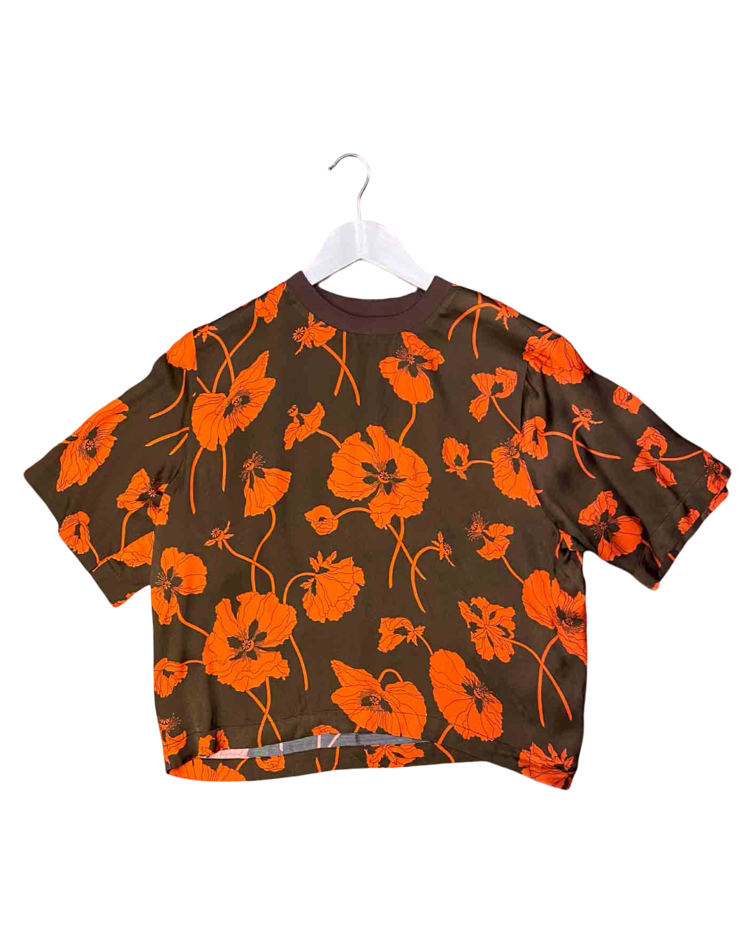 Size S | Alpha60 Brown Fragile Blooms Top