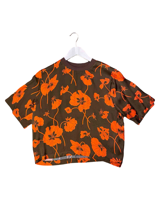 Size S | Alpha60 Brown Fragile Blooms Top