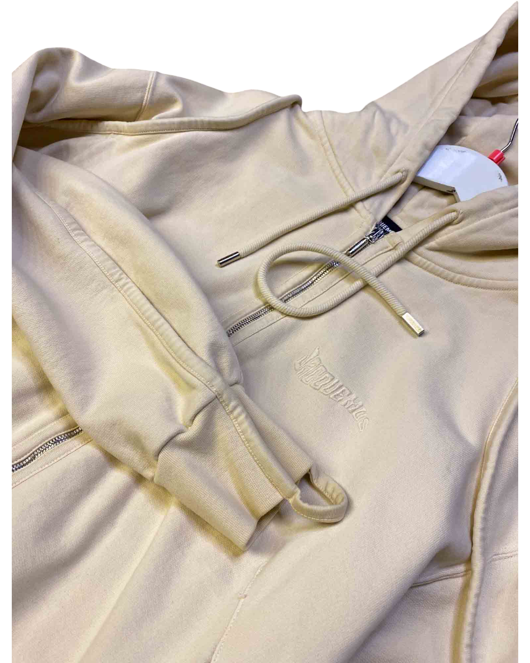 Size S | Jacquemus Cream Le Sweater Camargue Zippé Hoodie