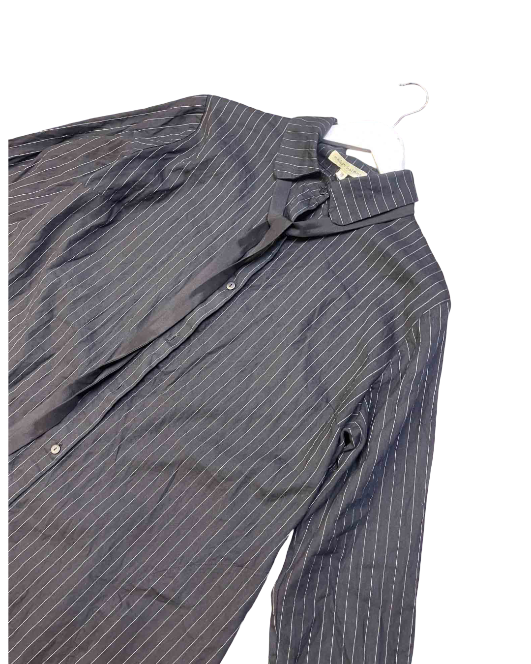 Size 16 (2XL) | Megan Salmon Lurex Pinstripe Dress
