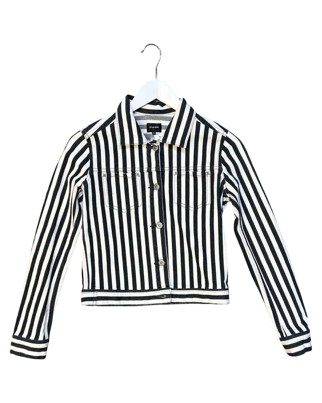Size XS | Le Ciel Bleu Black and White Striped Jacket